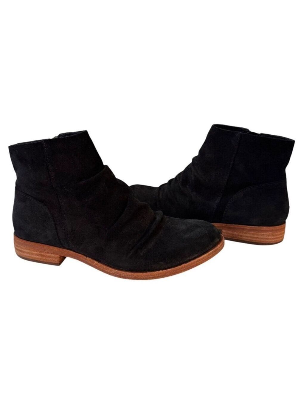 Kork Ease Boots Womens 7M Giba Black Suede Leather Ankle Bootie Casual K62203